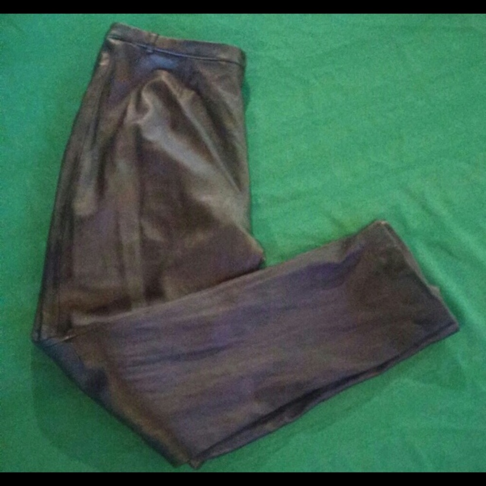 Classic Black Leather Pants Sexy And Sophisticated - Picture 2 of 8